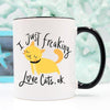 I Just Freaking Love Cats OK Mug, Cat Mugs, Funny - Witty Tail