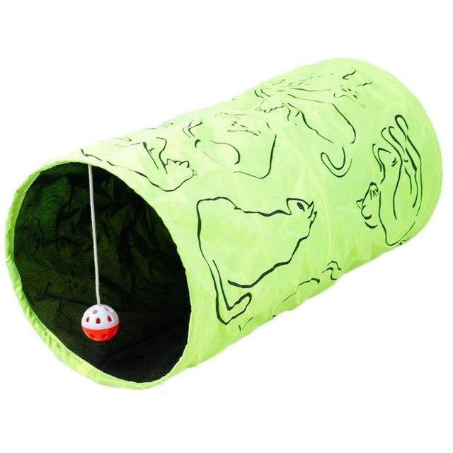 Large 25*50CM Pet Kitty Playing Tunnel Cat Print - Witty Tail