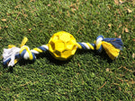 Rubber Soccer Ball Chew Toy with Tug Rope - Witty Tail