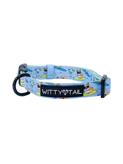 Surfing Doggos Collar - Witty Tail
